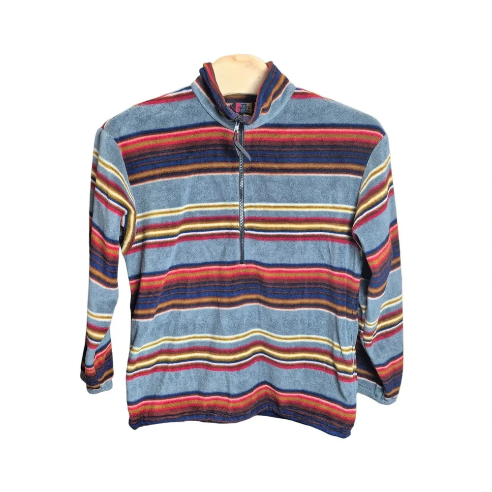 VTG Sun Ice Men's XL Polartec Fleece‎ Pullover Southwest Striped Aztec